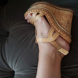 CASADEI Wedge Sandals. Size IT 36.5
